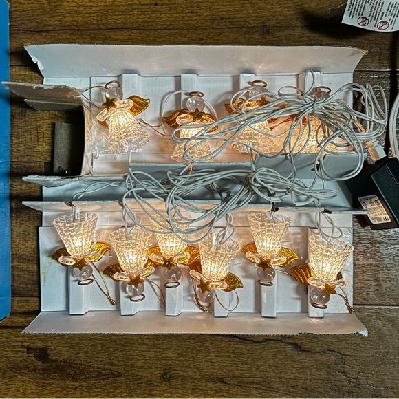 Avon ~ Vintage (2003) ~ 10 Clear/Gold Angel String Lights ~ New W/Box~ Never Use - Picture 6 of 15